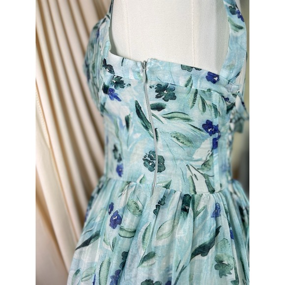 ASTR The Label Kelby Green Floral Lace Up Bustier Wedding Maxi Dress Small - mordernwear.com ASTR The Label Kelby Green Floral Lace Up Bustier Wedding Maxi Dress Small - mordernwear.com